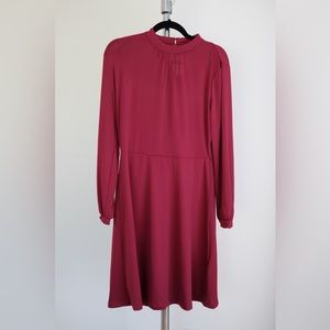 H&M Burgundy Office Dress Medium